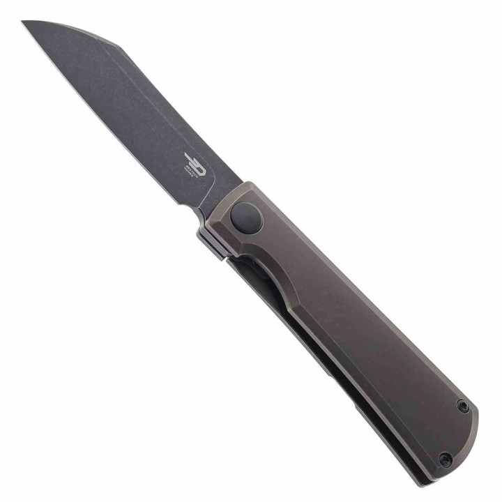 Couteau Bestech Bruv Black Manche Titane Lame Sheepsfoot Acier M390 Frame Lock IKBS Clip BTKT2401B - Livraison Gratuite