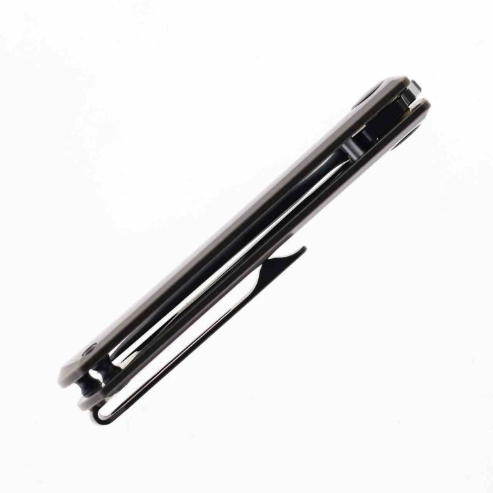 Couteau Bestech Bruv Black Manche Titane Lame Sheepsfoot Acier M390 Frame Lock IKBS Clip BTKT2401B - Livraison Gratuite