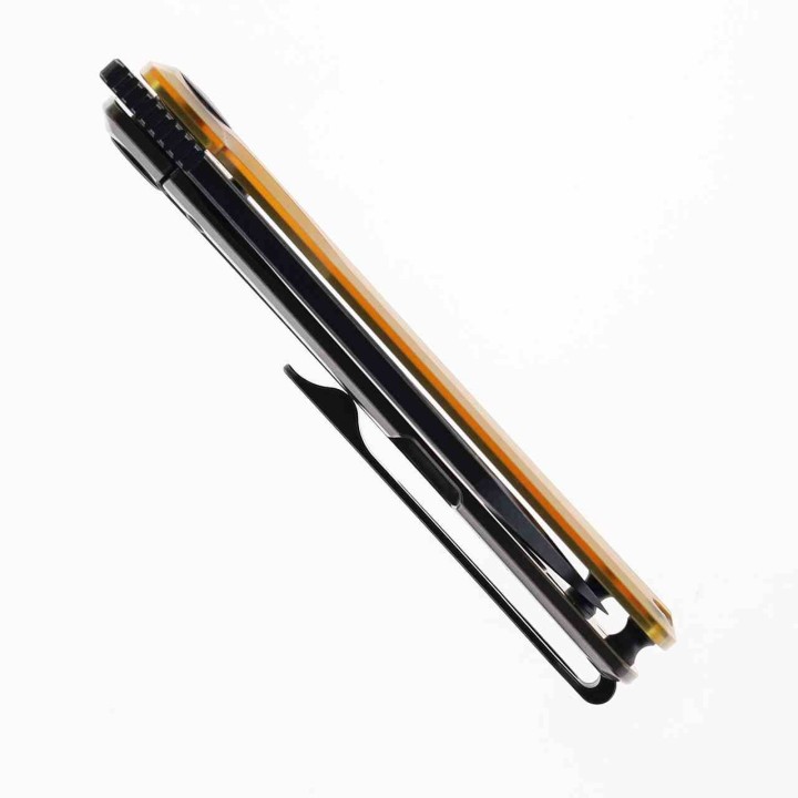 Couteau Bestech Bruv Manche Titane/Ultem Lame Sheepsfoot Acier M390 Frame Lock IKBS Clip BTKT2401C - Livraison Gratuite