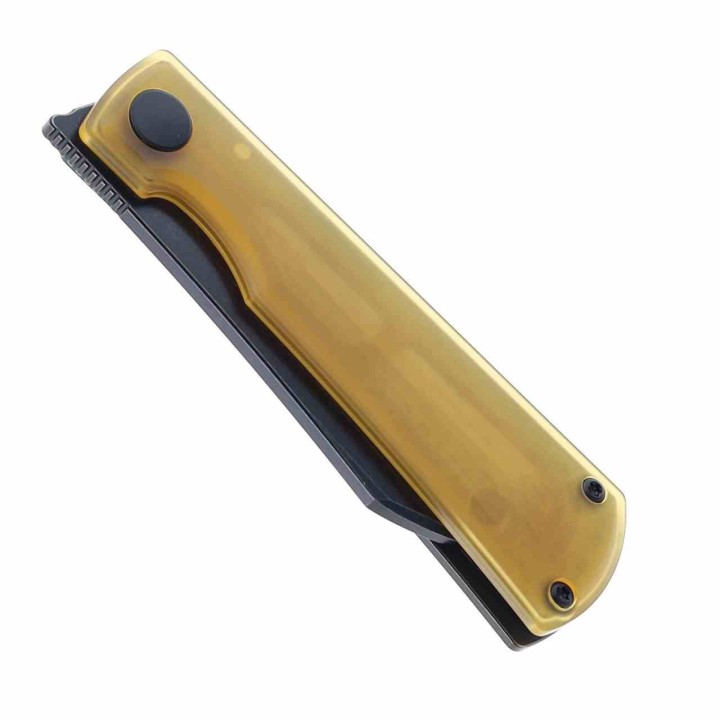 Couteau Bestech Bruv Manche Titane/Ultem Lame Sheepsfoot Acier M390 Frame Lock IKBS Clip BTKT2401C - Livraison Gratuite