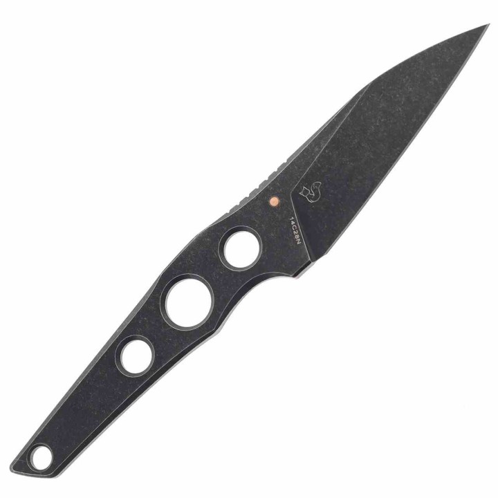 Couteau Bestech VK-Core Black Lame Acier 14C28N Wharncliffe Manche Acier Etui Kydex BTKF05B - Livraison Gratuite