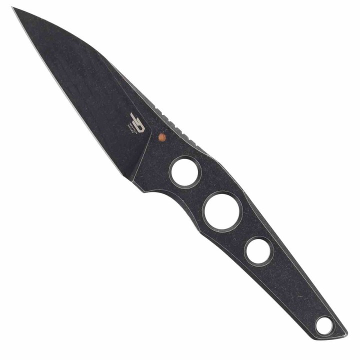 Couteau Bestech VK-Core Black Lame Acier 14C28N Wharncliffe Manche Acier Etui Kydex BTKF05B - Livraison Gratuite