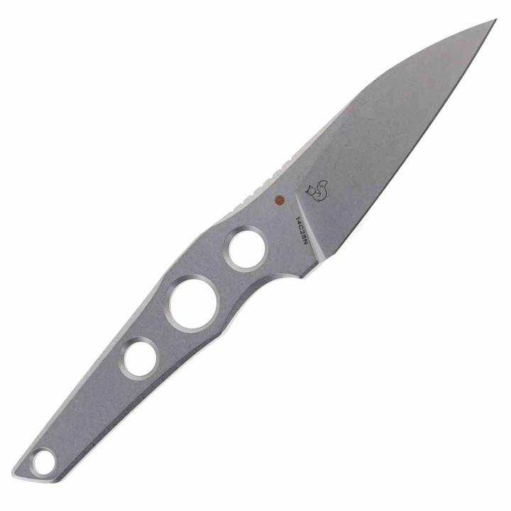 Couteau Bestech VK-Core Stonewash Lame Acier 14C28N Wharncliffe Manche Acier Etui Kydex BTKF05A - Livraison Gratuite