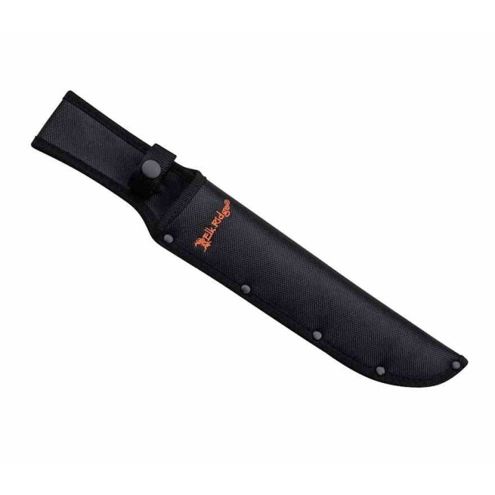 Bowie Machette Survival Knife Elk Ridge Lame Acier Inox Manche Orange/Green ABS Etui Nylon ERFIX001OGN - Livraison Gratuite
