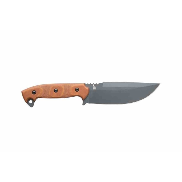 Couteau Tops Armado 6.5 Tan Manche Micarta Lame Acier Carbone 1095 Etui Kydex Made USA TPARM01 - Livraison Gratuite