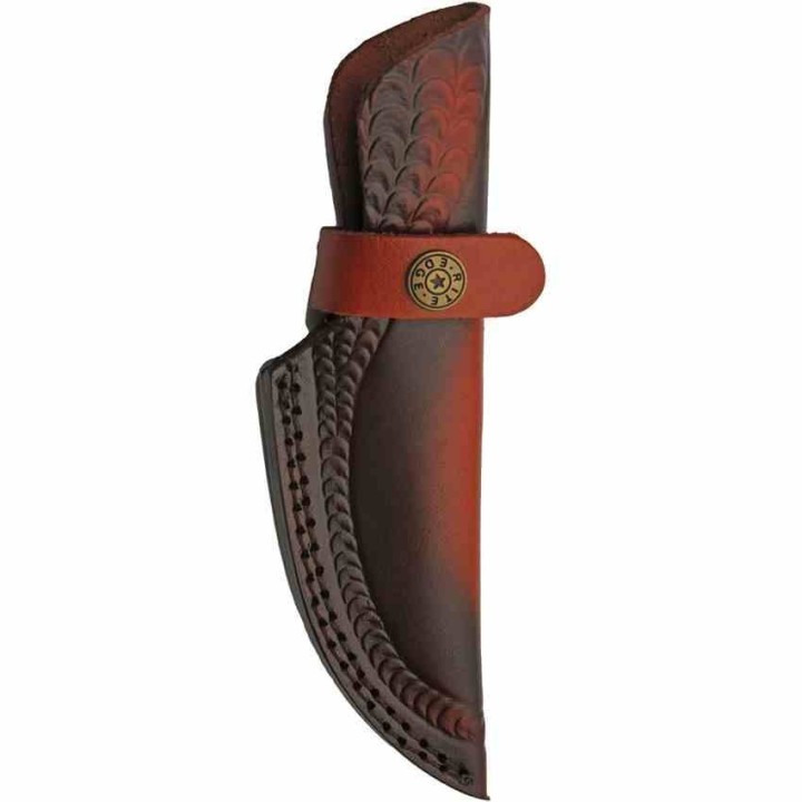 Couteau Damas Skinner Buffalo Stag Lame Acier 256 Damas Manche Corne Etui Cuir DM1356 - Livraison Gratuite