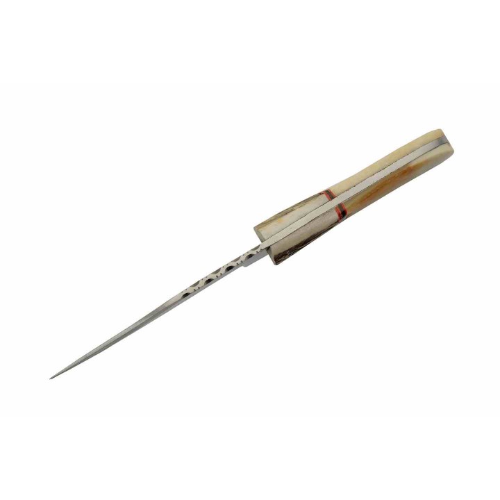 Conteau Rite Edge Venison Hunter Manche Os & Bois de Cerf Lame Acier Inox Etui Cuir PA8028 - Livraison Gratuite