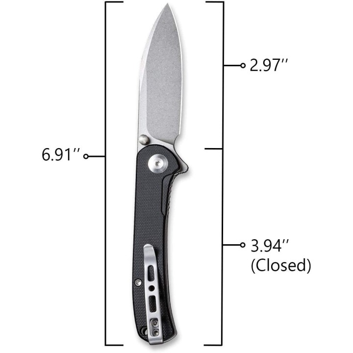 Couteau SENCUT Scepter Black Manche G10 Lame Acier 9Cr18MOB IKBS Linerlock CLip SA03B - Livraison Gratuite