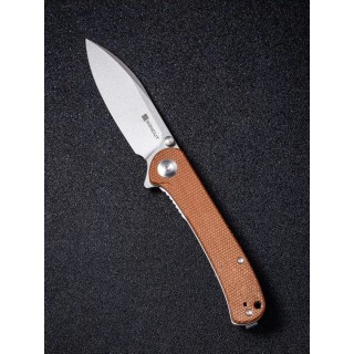 Couteau SENCUT Scepter Brown Manche Micarta Lame Acier 9Cr18MOB IKBS Linerlock CLip SA03D - Livraison Gratuite