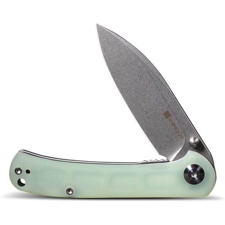Couteau SENCUT Scepter Jade Manche G10 Lame Acier 9Cr18MOB IKBS Linerlock CLip SA03C - Livraison Gratuite