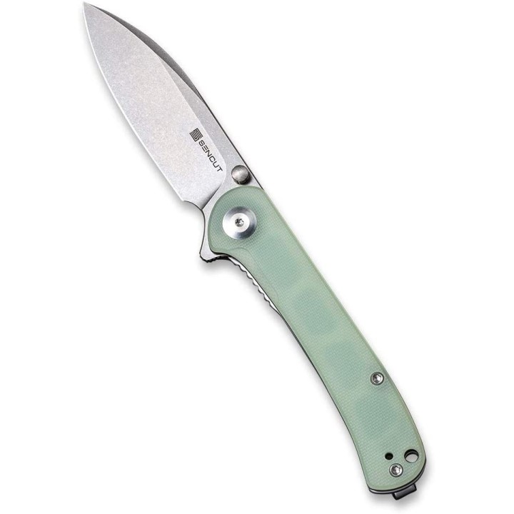 Couteau SENCUT Scepter Jade Manche G10 Lame Acier 9Cr18MOB IKBS Linerlock CLip SA03C - Livraison Gratuite