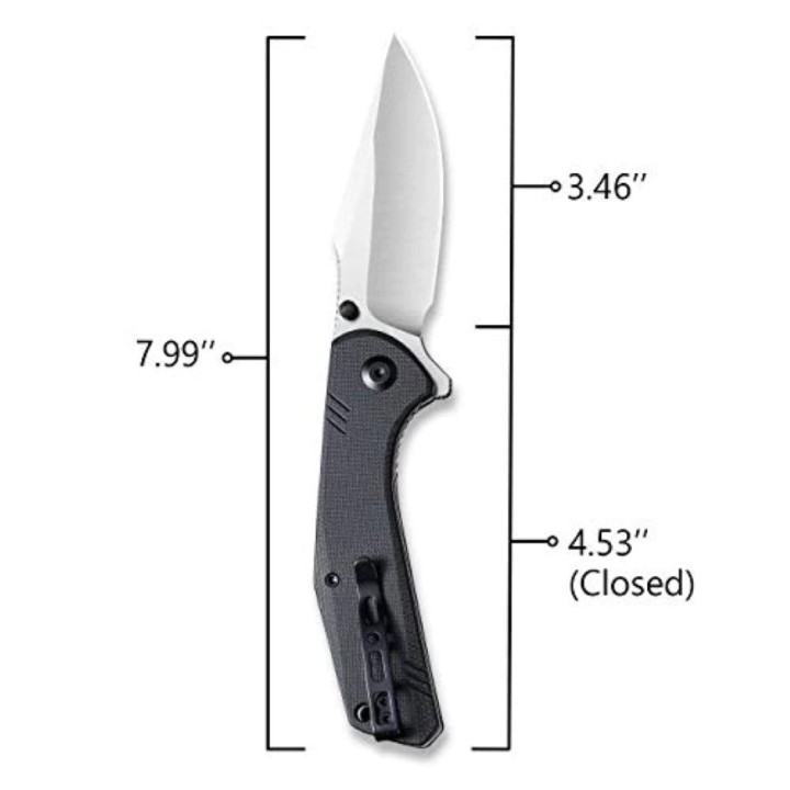 Couteau SENCUT Actium Black Manche G10 Lame Acier D2 IKBS Linerlock CLip SA02B - Livraison Gratuite