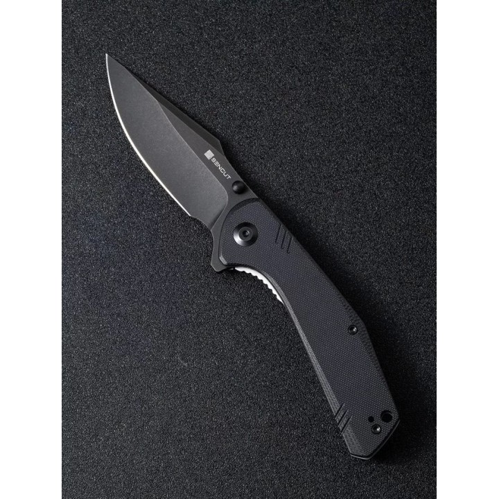 Couteau SENCUT Actium Black Manche G10 Lame Acier D2 IKBS Linerlock CLip SA02C - Livraison Gratuite