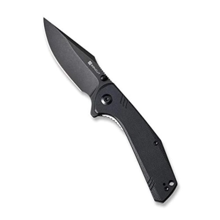 Couteau SENCUT Actium Black Manche G10 Lame Acier D2 IKBS Linerlock CLip SA02C - Livraison Gratuite