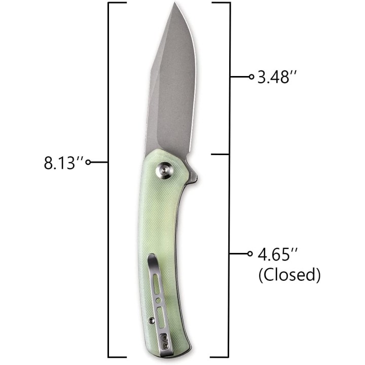 Couteau SENCUT Snap Jade Manche G10 Lame Acier 9Cr18MOB IKBS Linerlock CLip SA05CV1 - Livraison Gratuite