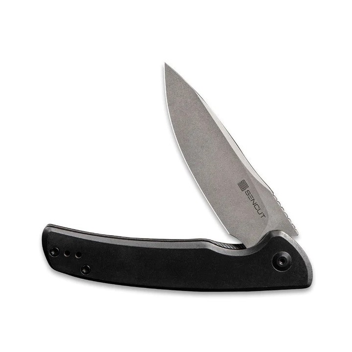 Couteau SENCUT Tynan Gray Manche Acier Lame Acier 10Cr15CoMoV IKBS Framelock Clip SA10A - Livraison Gratuite