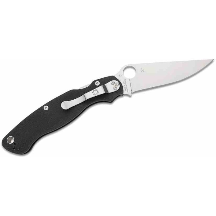 Couteau Spyderco Military 2 Compression Lock Lame Acier S30V Satin Manche G10 Clip Made USA SC36GP2 - Livraison Gratuite