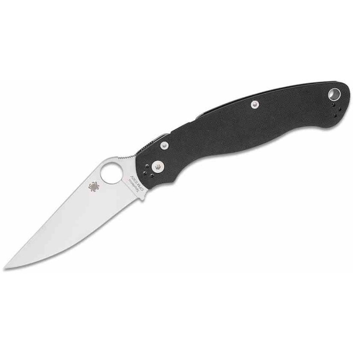 Couteau Spyderco Military 2 Compression Lock Lame Acier S30V Satin Manche G10 Clip Made USA SC36GP2 - Livraison Gratuite