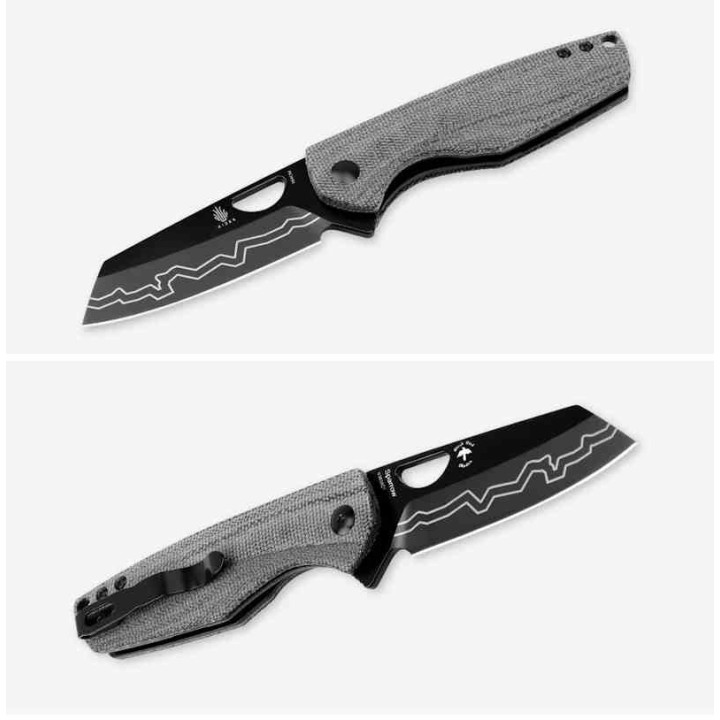 Couteau Kizer Sparrow Black Manche Micarta Lame Acier 154CM Blk LinerLock IKBS Clip KIV3628C1 - Livraison Gratuite