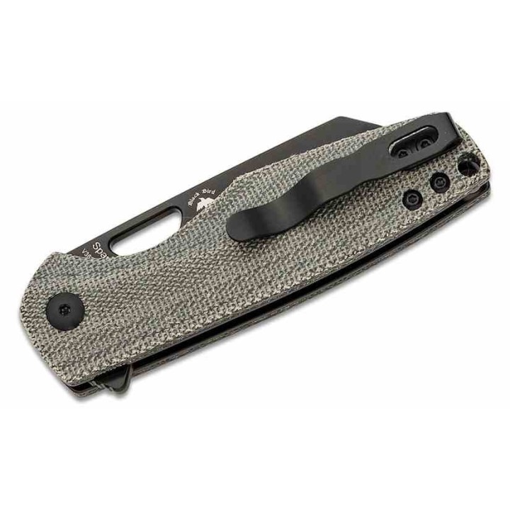 Couteau Kizer Sparrow Black Manche Micarta Lame Acier 154CM Blk LinerLock IKBS Clip KIV3628C1 - Livraison Gratuite