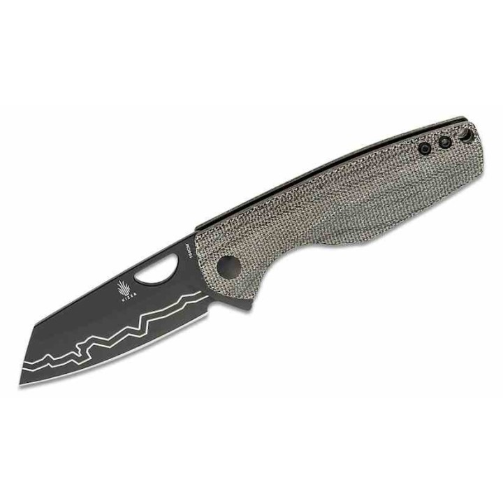 Couteau Kizer Sparrow Black Manche Micarta Lame Acier 154CM Blk LinerLock IKBS Clip KIV3628C1 - Livraison Gratuite