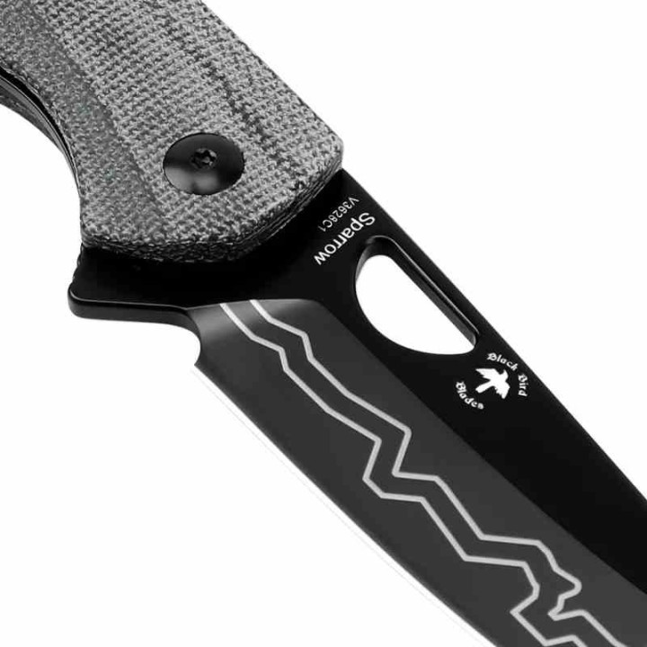 Couteau Kizer Sparrow Black Manche Micarta Lame Acier 154CM Blk LinerLock IKBS Clip KIV3628C1 - Livraison Gratuite
