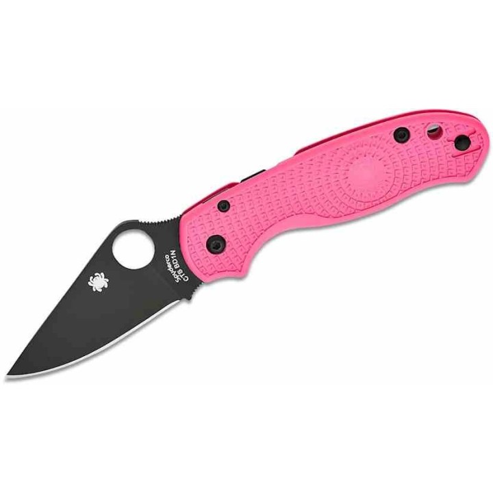 Couteau Spyderco Para 3 Pink Lame Acier CTS-BD1N Black Manche FRN Compression Lock Clip Made USA SC223PPNBK - Livraison Gratuite