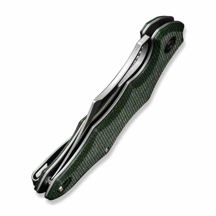 Couteau CIVIVI Chiro Green Manche Micarta Lame Acier 14C28N Clip Point IKBS Linerlock Clip CIVC230462 - Livraison Gratuite