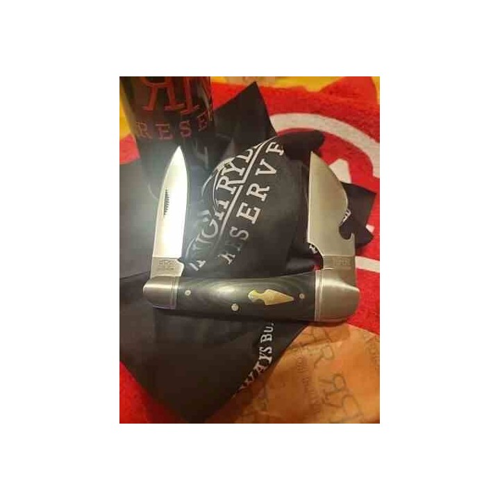 Couteau Rough Ryder Reserve Cap Lifter Folder Lames Acier D2 Manche Micarta Gift Tin RRR004 - Livraison Gratuite