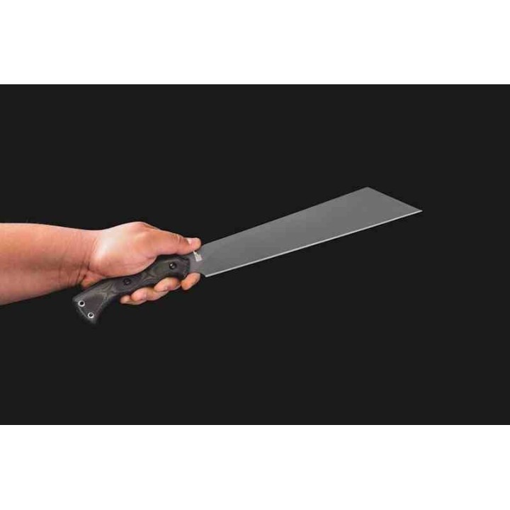 Machette TOPS Storm Vector Seax Lame Acier Carbone 1095 Manche Micarta/G10 Etui Kydex Made USA TPSVEC02 - Livraison Gratuite