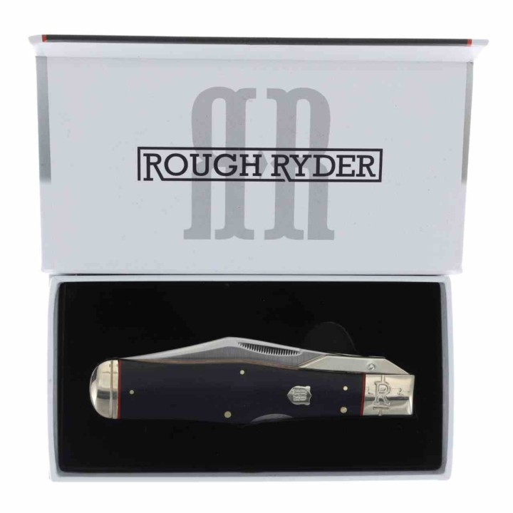 Couteau Rough Ryder Highland Swing Guard Manche Micarta Lame Acier 440 Lockback RR2382 - Livraison Gratuite