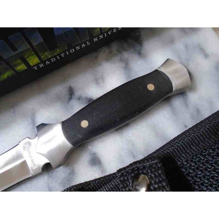 Couteau Rough Ryder Highland Dagger Lame Acier 440 Manche Micarta Etui Nylon RR2378 - Livraison Gratuite