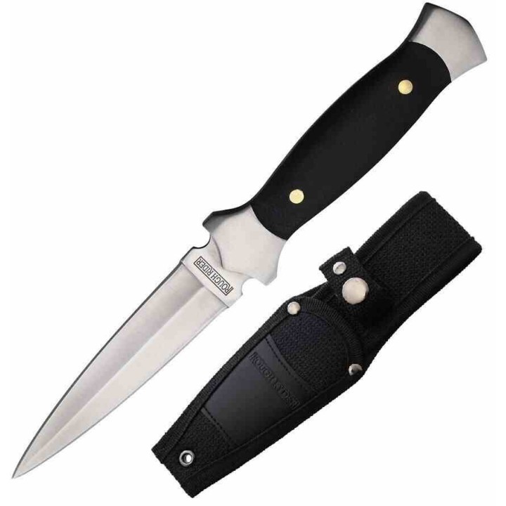 Couteau Rough Ryder Highland Dagger Lame Acier 440 Manche Micarta Etui Nylon RR2378 - Livraison Gratuite