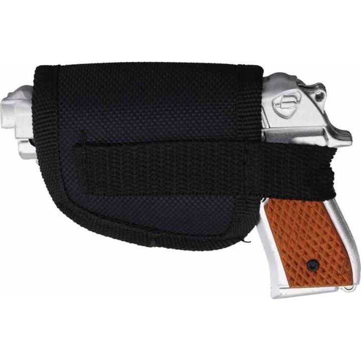 Couteau Pistolet Elitedge Pistol Linerlock A/O Lame Acier 420C Manche Silver Alu Etui Nylon EE10930SW - Livraison Gratuite