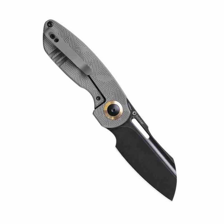 Couteau Kizer October Titane Lame Sheepsfoot BLK Acier CPM-20CV Frame Lock IKBS Clip KI3569A2 - Livraison Gratuite