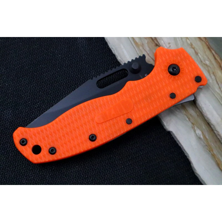 Couteau Demko AD20.5 Shark Lock Orange Manche Grivory Lame Acier AUS-10 Blk IKBS Clip DEMAD205F13B - Livraison Gratuite
