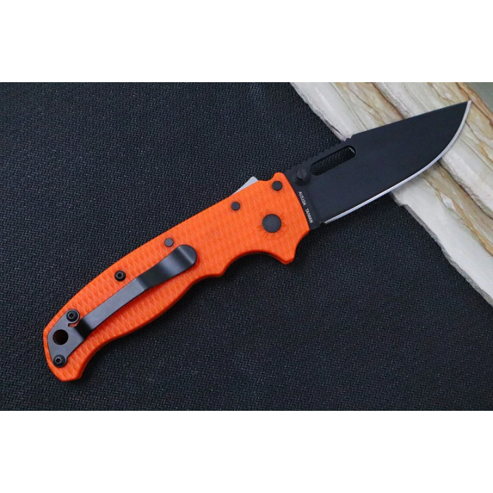 Couteau Demko AD20.5 Shark Lock Orange Manche Grivory Lame Acier AUS-10 Blk IKBS Clip DEMAD205F13B - Livraison Gratuite