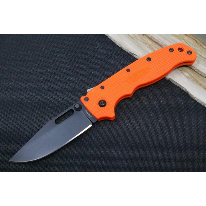 Couteau Demko AD20.5 Shark Lock Orange Manche Grivory Lame Acier AUS-10 Blk IKBS Clip DEMAD205F13B - Livraison Gratuite
