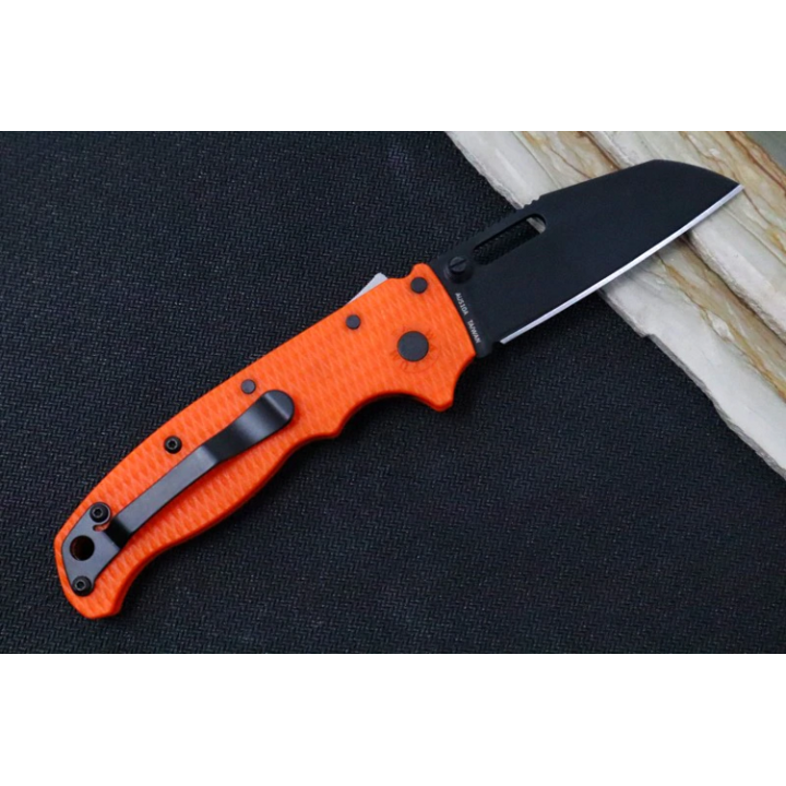 Couteau Demko AD20.5 Shark Lock Orange Manche Grivory Lame Acier AUS-10 Blk IKBS Clip DEMAD205F23B - Livraison Gratuite
