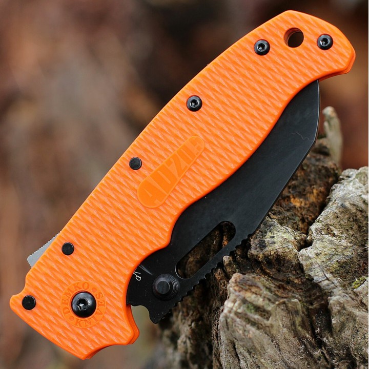 Couteau Demko AD20.5 Shark Lock Orange Manche Grivory Lame Acier AUS-10 Blk IKBS Clip DEMAD205F23B - Livraison Gratuite