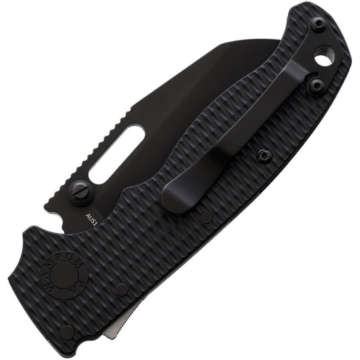 Couteau Demko AD20.5 Shark Lock Black Manche Grivory Lame Acier AUS-10 Blk IKBS Clip DEMAD205F22B - Livraison Gratuite