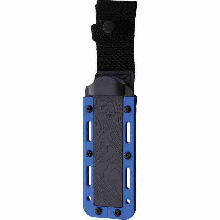 Couteau Demko FREEREIGN Drop Point Blue Lame Acier AUS-10A Satin Manche TPE Etui Kydex DEMAD22BBK - Livraison Gratuite