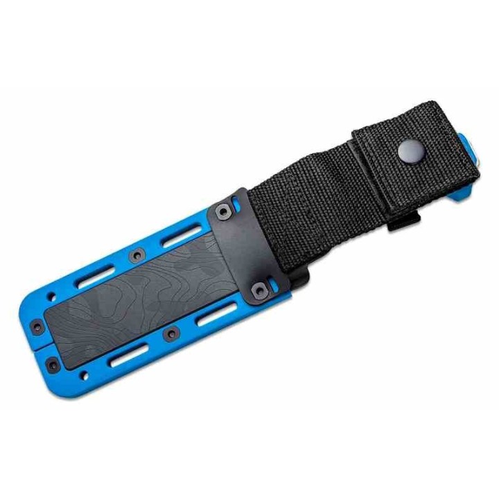 Couteau Demko FREEREIGN Drop Point Blue Lame Acier AUS-10A Satin Manche TPE Etui Kydex DEMAD22BBK - Livraison Gratuite