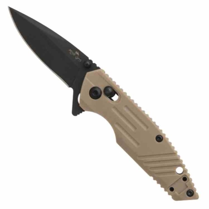 Couteau Bear OPS Mini Rancor IX Lame Acier D2 Black Plain Edge Manche Desert Zytel Clip USA BCMC900DS7B - Livraison Gratuite