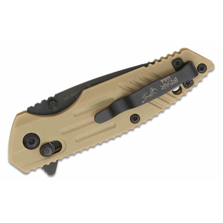 Couteau Bear OPS Mini Rancor IX Lame Acier D2 Black Plain Edge Manche Desert Zytel Clip USA BCMC900DS7B - Livraison Gratuite