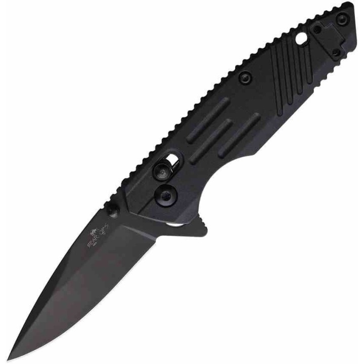 Couteau Bear OPS Mini Rancor IX Lame Acier D2 Plain Edge Manche Black Zytel Crossbar Lock USA BCMC900B7B - Livraison Gratuite