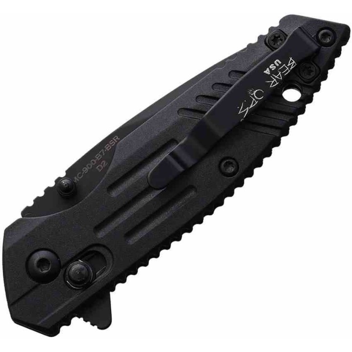 Couteau Bear OPS Mini Rancor IX Lame Acier D2 Serrated Manche Black Zytel USA BCMC900B7BSR - Livraison Gratuite
