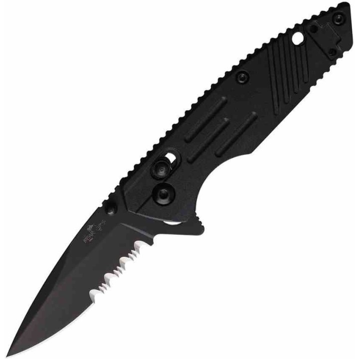 Couteau Bear OPS Mini Rancor IX Lame Acier D2 Serrated Manche Black Zytel USA BCMC900B7BSR - Livraison Gratuite