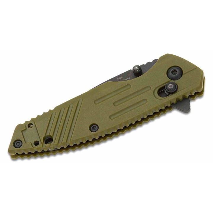 Couteau Bear OPS Mini Rancor IX Lame Acier D2 Black Serrated Manche OD Green Zytel USA BCMC900OD7BSR - Livraison Gratuite