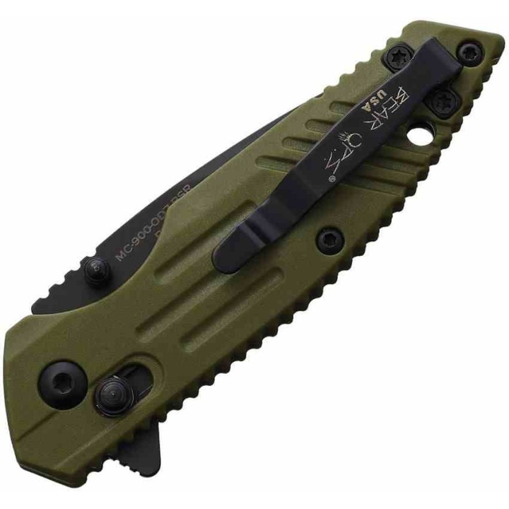Couteau Bear OPS Mini Rancor IX Lame Acier D2 Black Serrated Manche OD Green Zytel USA BCMC900OD7BSR - Livraison Gratuite